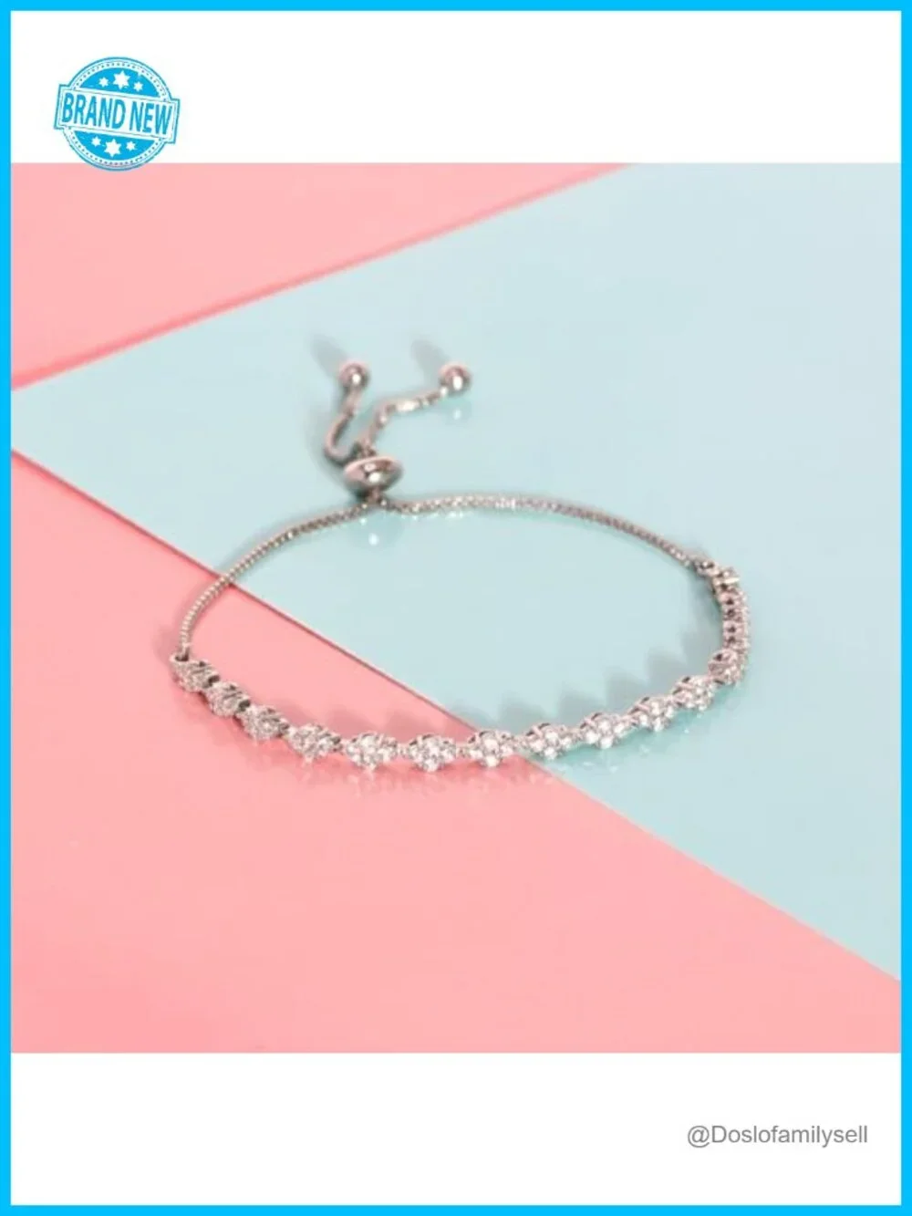 925 Sterling Silver Adjustable Sliding Bolo Tennis Bracelet